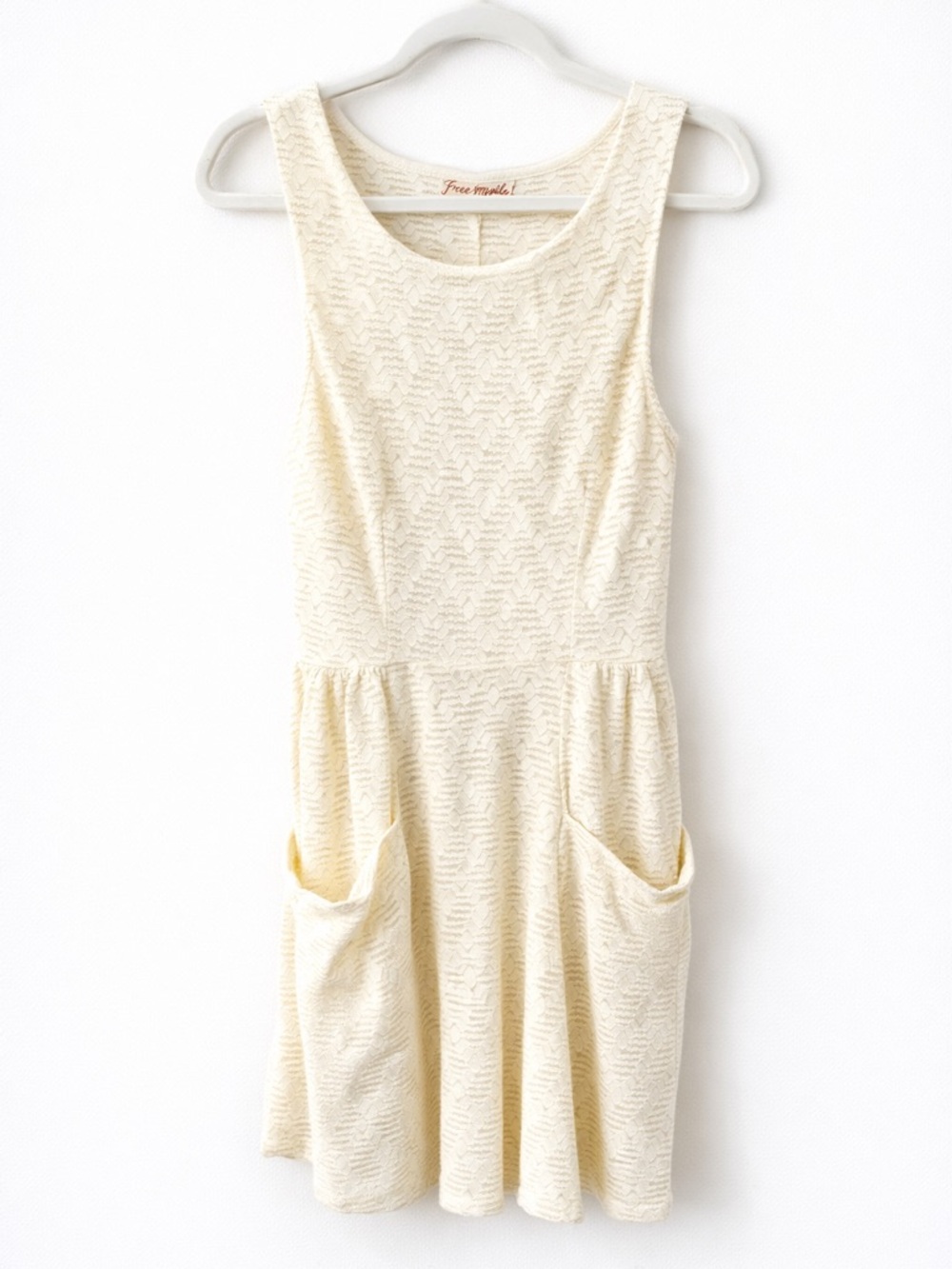 Free People Ivory Tea Poppy Stretch Lace Mini Dress - Picture 2 of 5